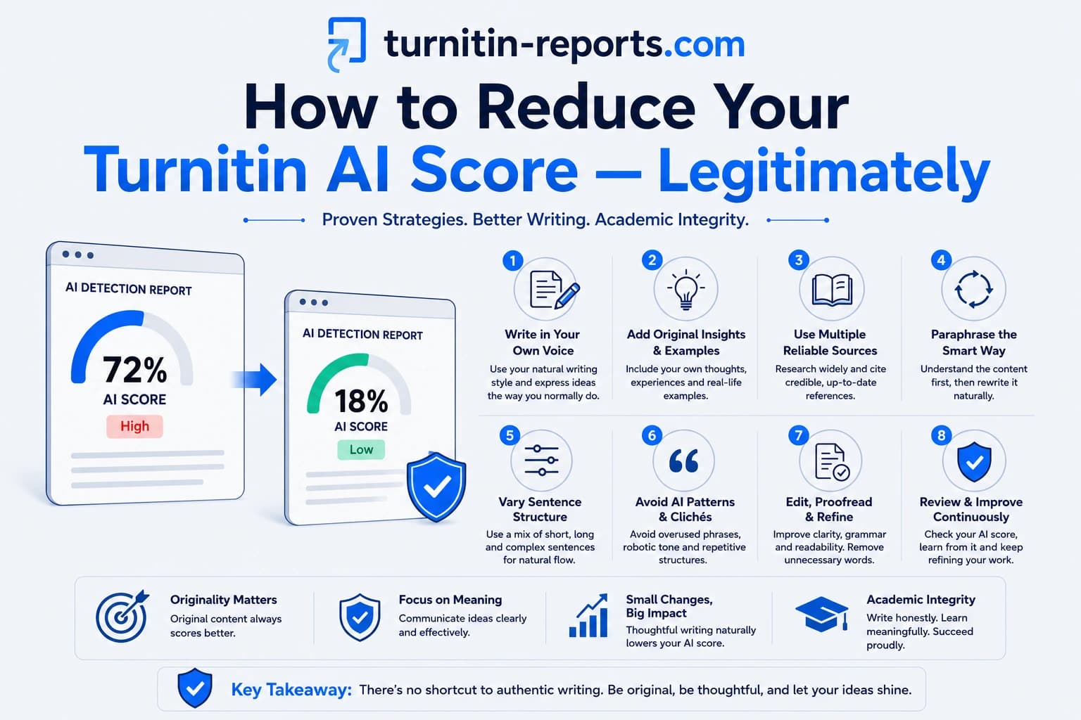 How to Reduce Your Turnitin AI Score — Legitimately